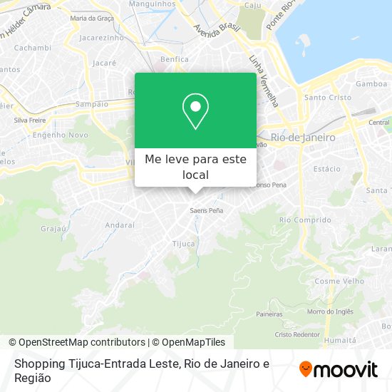 Shopping Tijuca-Entrada Leste mapa