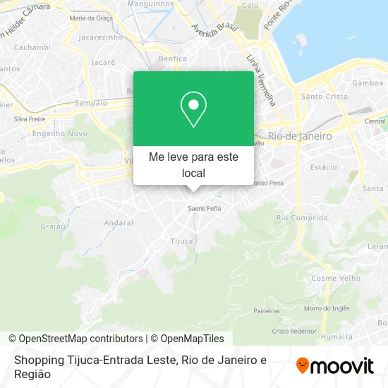 Shopping Tijuca-Entrada Leste mapa