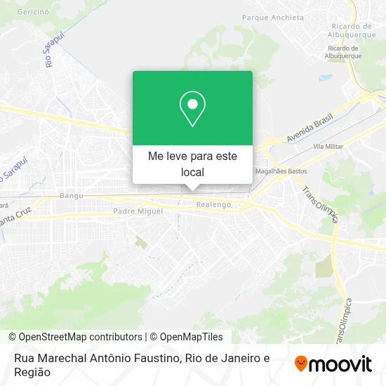Rua Marechal Antônio Faustino mapa