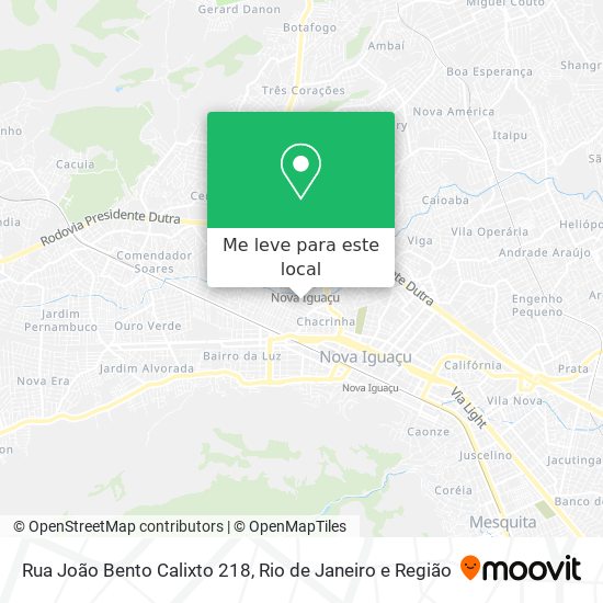 Rua João Bento Calixto 218 mapa