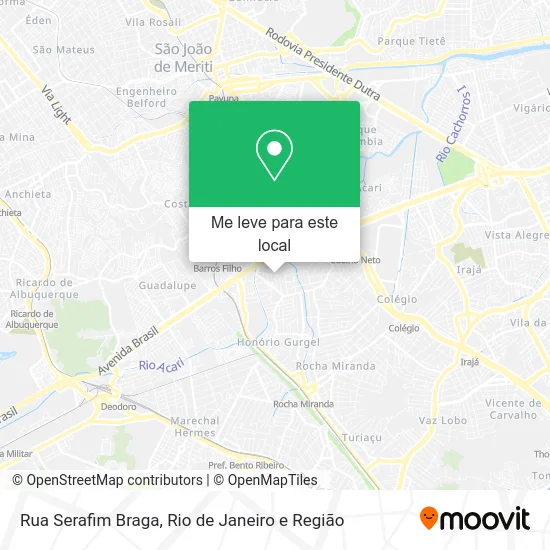 Rua Serafim Braga mapa