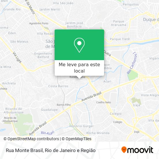 Rua Monte Brasil mapa