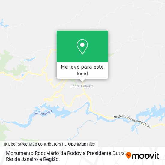 Monumento Rodoviário da Rodovia Presidente Dutra mapa