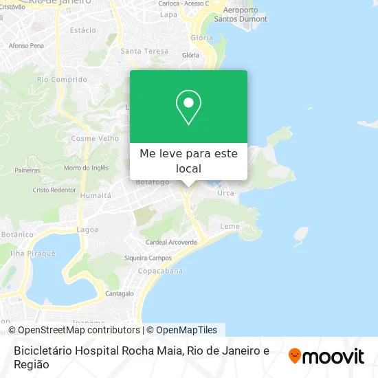 Bicicletário Hospital Rocha Maia mapa