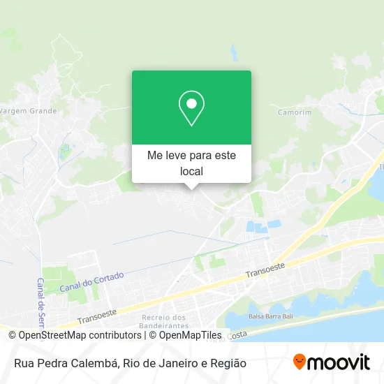 Rua Pedra Calembá mapa