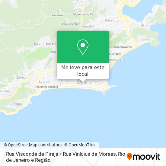 Rua Visconde de Pirajá / Rua Vinícius de Moraes mapa