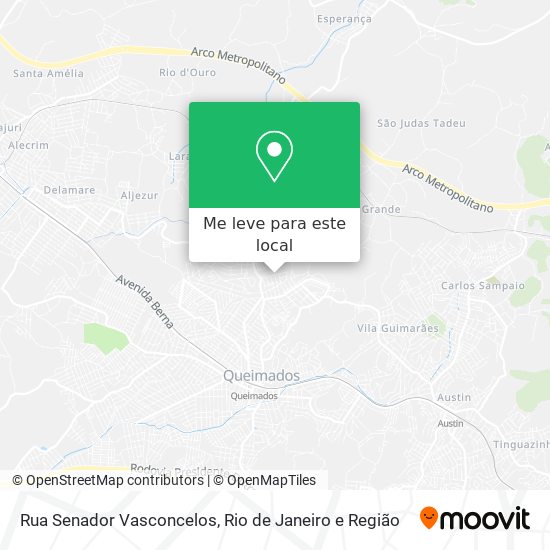 Rua Senador Vasconcelos mapa