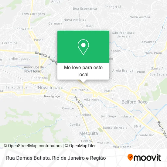 Rua Damas Batista mapa
