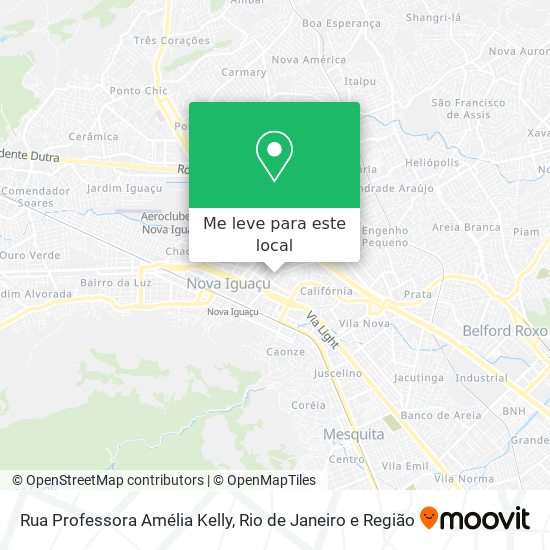 Rua Professora Amélia Kelly mapa