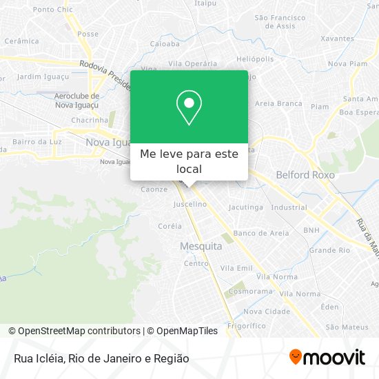 Rua Icléia mapa