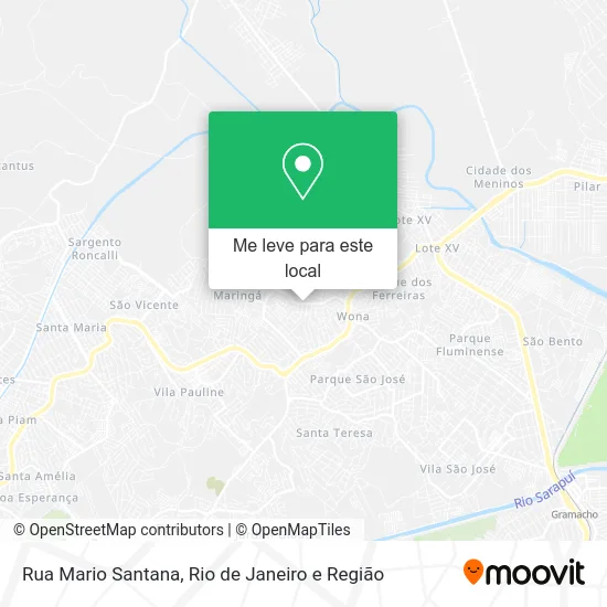 Rua Mario Santana mapa