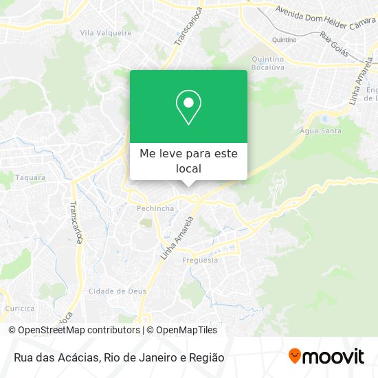 Rua das Acácias mapa