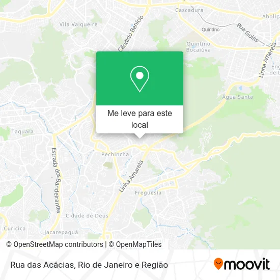 Rua das Acácias mapa