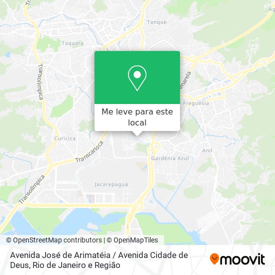 Avenida José de Arimatéia / Avenida Cidade de Deus mapa