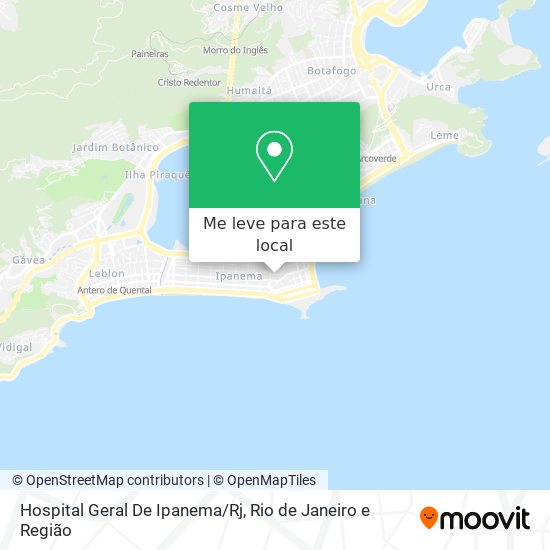 Hospital Geral De Ipanema/Rj mapa