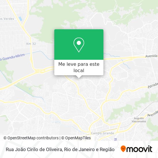Rua João Cirilo de Oliveira mapa