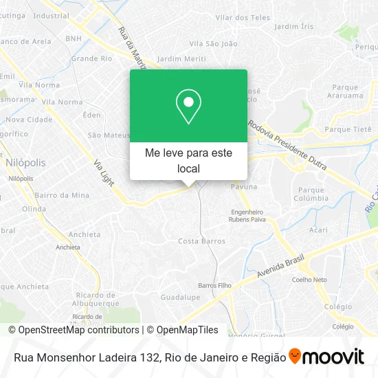 Rua Monsenhor Ladeira 132 mapa