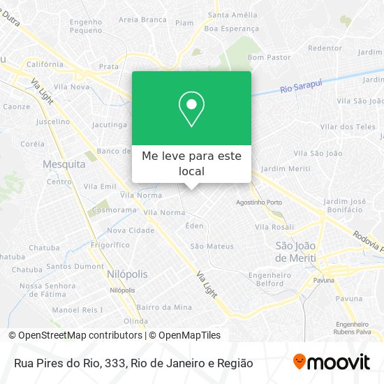 Rua Pires do Rio, 333 mapa