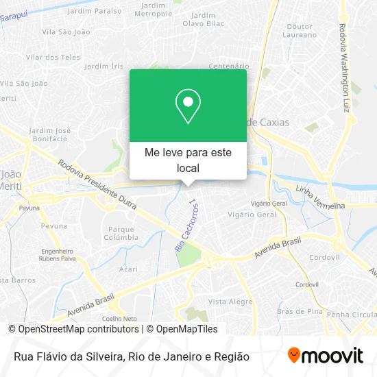 Rua Flávio da Silveira mapa