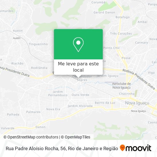 Rua Padre Aloísio Rocha, 56 mapa