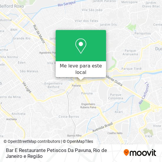 Bar E Restaurante Petiscos Da Pavuna mapa