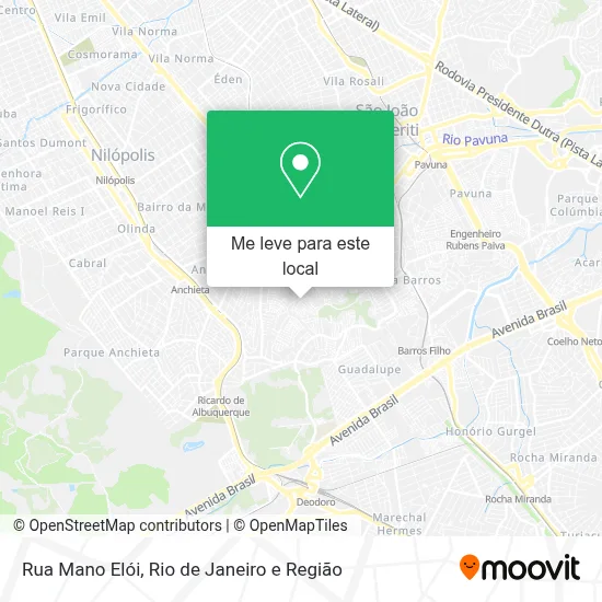 Rua Mano Elói mapa