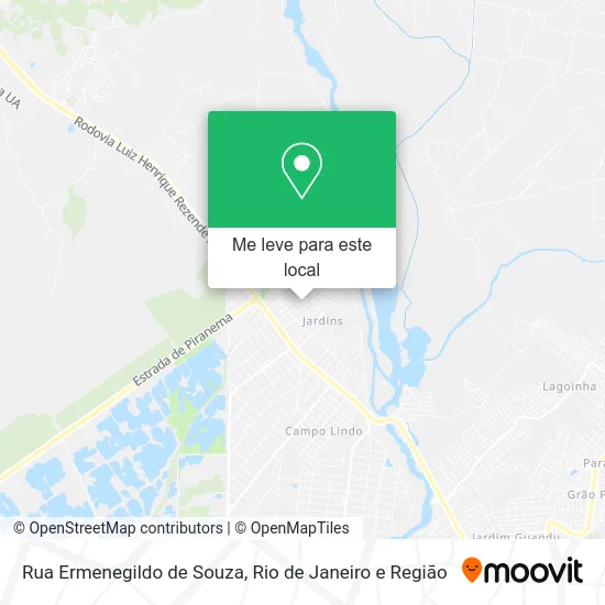 Rua Ermenegildo de Souza mapa