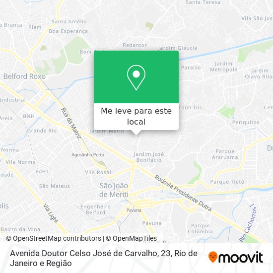 Avenida Doutor Celso José de Carvalho, 23 mapa