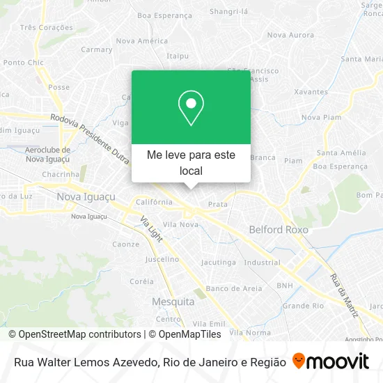 Rua Walter Lemos Azevedo mapa