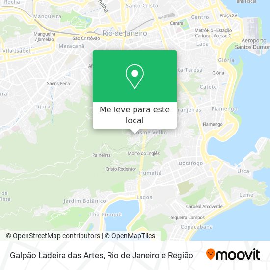 Galpão Ladeira das Artes mapa