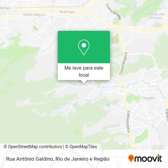 Rua Antônio Galdino mapa