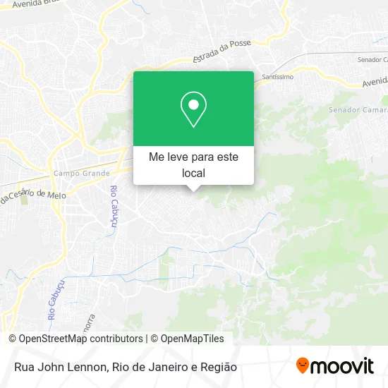 Rua John Lennon mapa