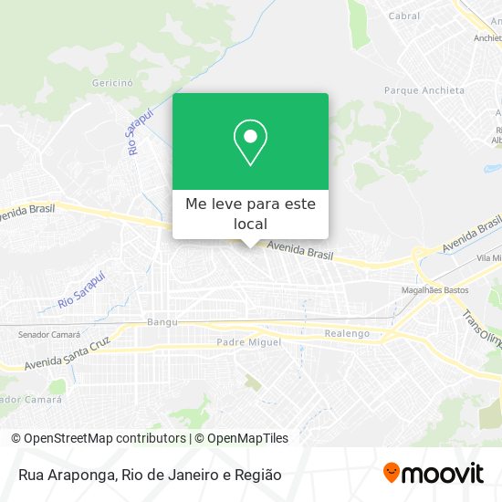 Rua Araponga mapa