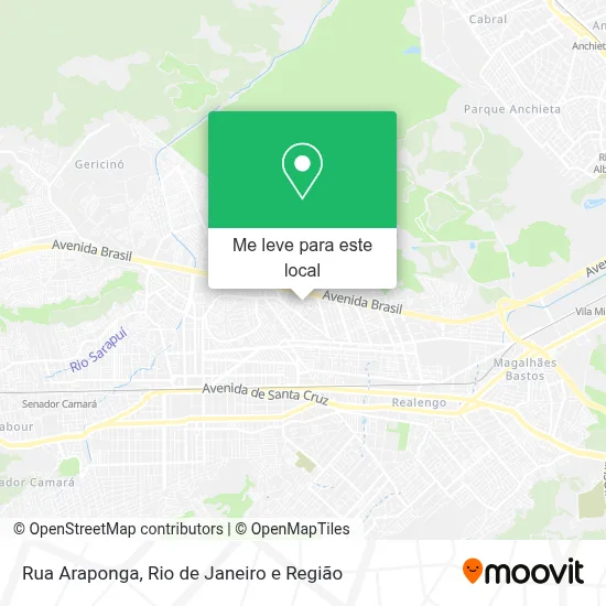 Rua Araponga mapa
