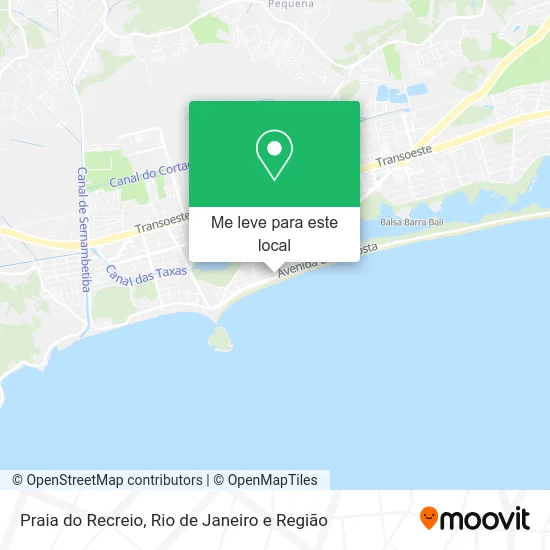 Praia do Recreio mapa
