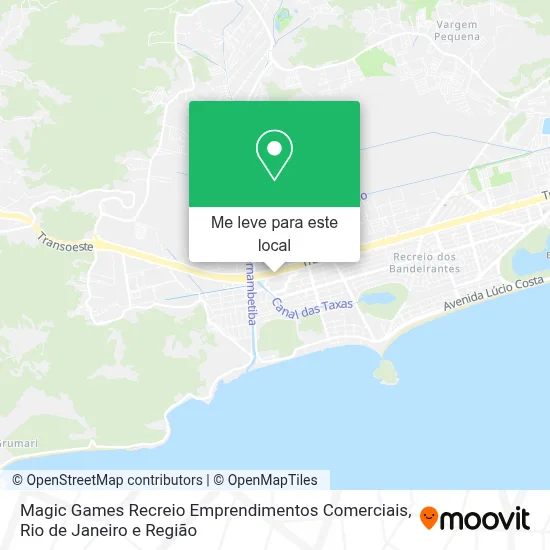 Magic Games Recreio Emprendimentos Comerciais mapa