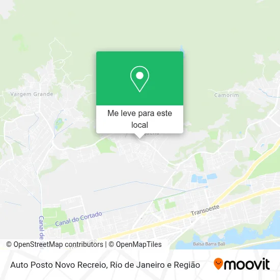 Auto Posto Novo Recreio mapa