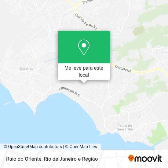 Raio do Oriente mapa