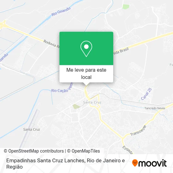 Empadinhas Santa Cruz Lanches mapa