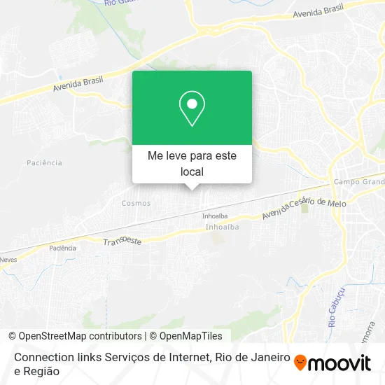 Connection links Serviços de Internet mapa