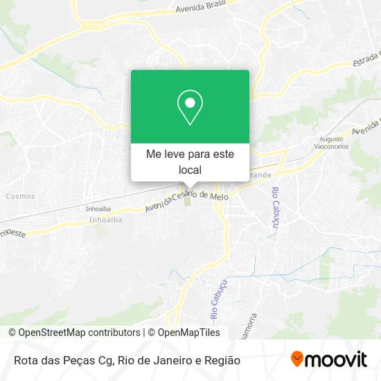 Rota das Peças Cg mapa