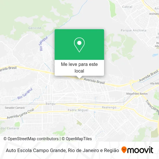 Auto Escola Campo Grande mapa