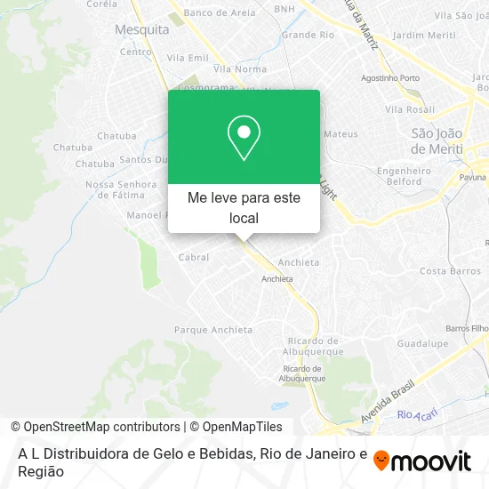 A L Distribuidora de Gelo e Bebidas mapa