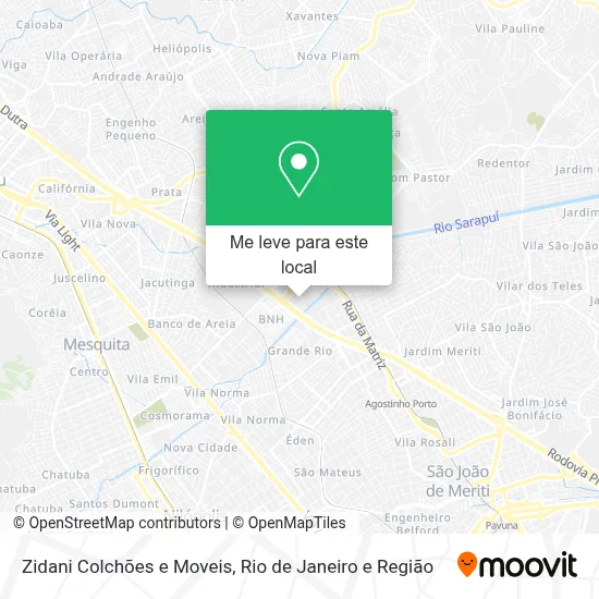 Zidani Colchões e Moveis mapa