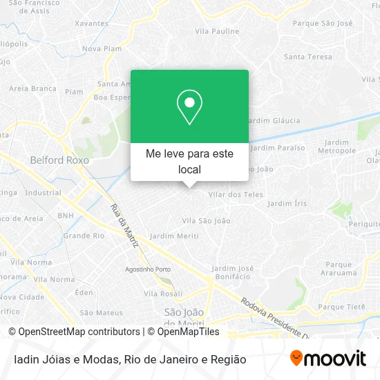 Iadin Jóias e Modas mapa