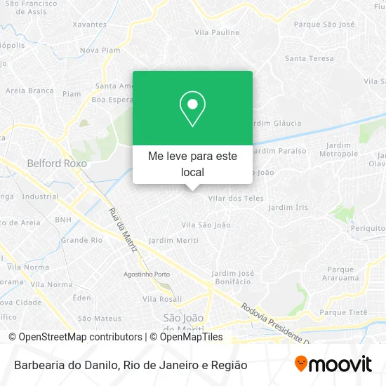 Barbearia do Danilo mapa