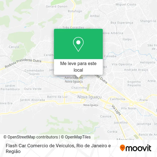 Flash Car Comercio de Veículos mapa