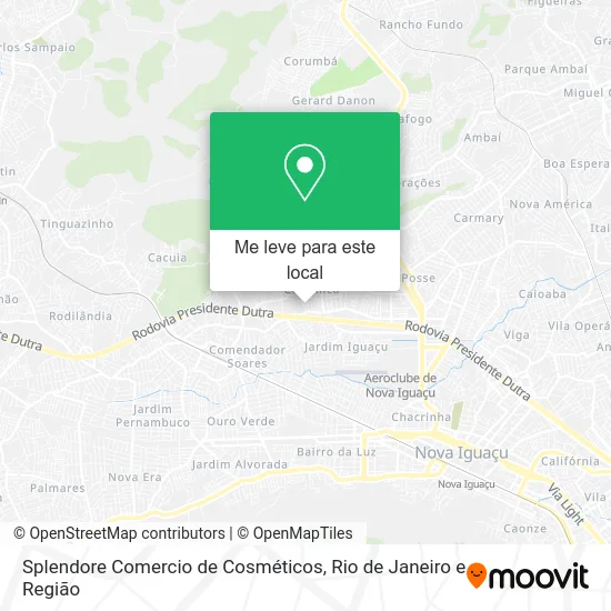 Splendore Comercio de Cosméticos mapa
