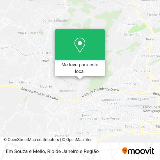 Em Souza e Mello mapa