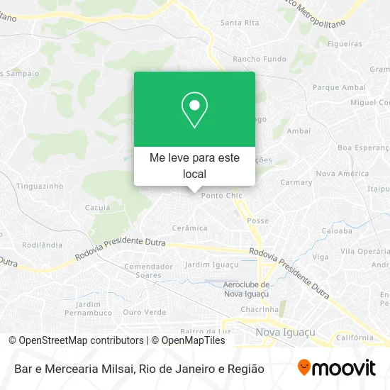 Bar e Mercearia Milsai mapa
